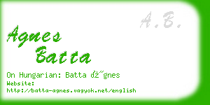 agnes batta business card